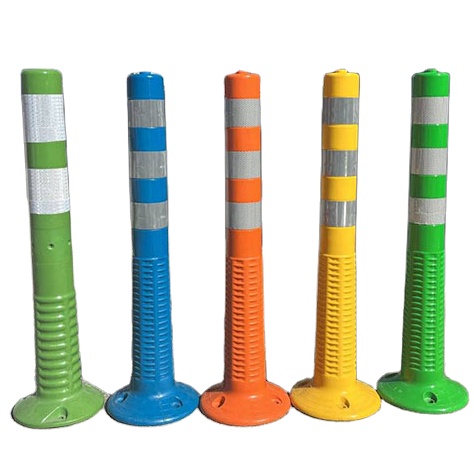 75cm Dış Yol Güvenliği Uyarısı Dayanıklı PU Plastik Trafik Uyarısı Posta 13