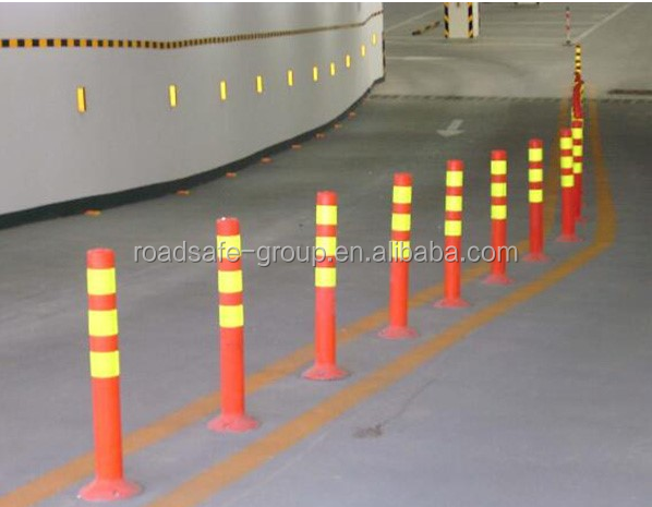 75cm Dış Yol Güvenliği Uyarısı Dayanıklı PU Plastik Trafik Uyarısı Posta 17