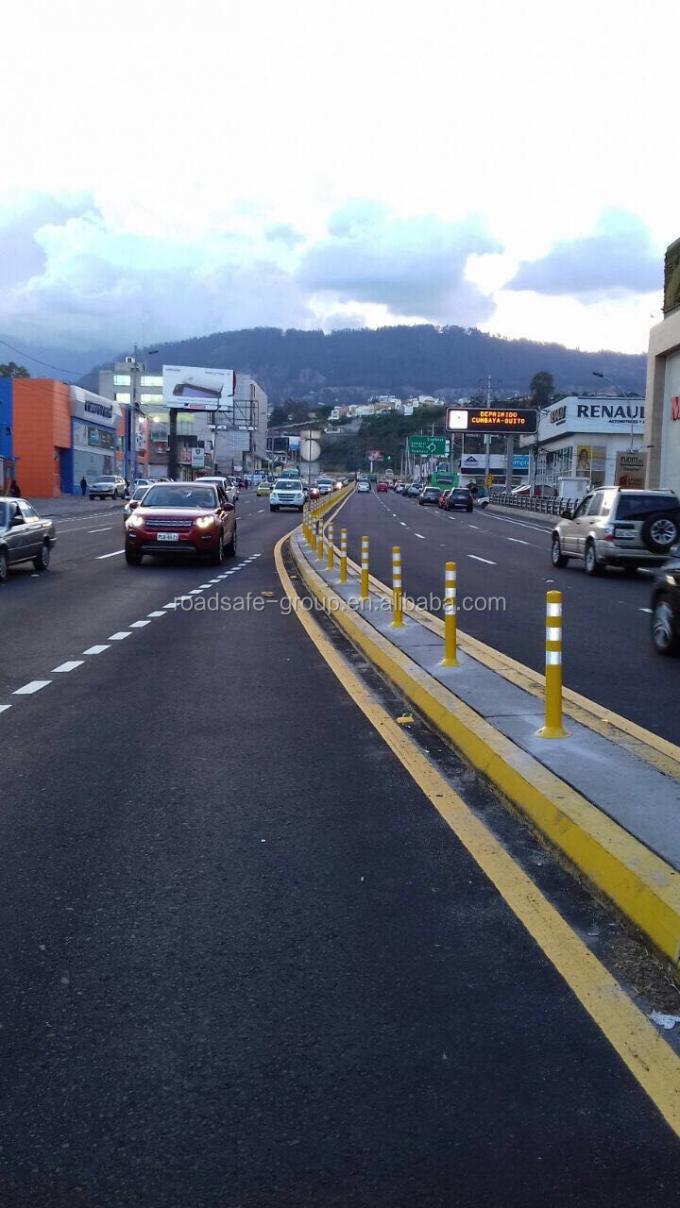 75cm Dış Yol Güvenliği Uyarısı Dayanıklı PU Plastik Trafik Uyarısı Posta 18