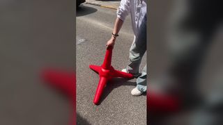 Yol Güvenliği için 60cm PVC Trafik Konisi